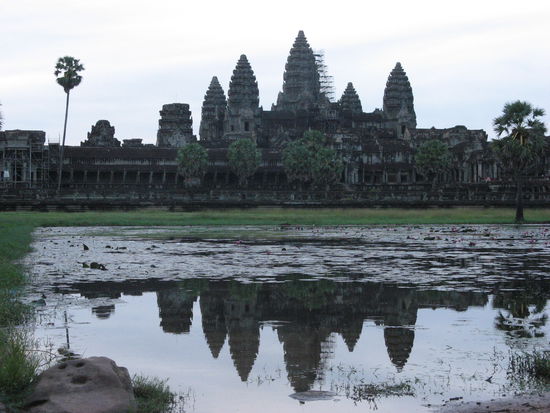 Angkor Wat frueh um 7 Uhr