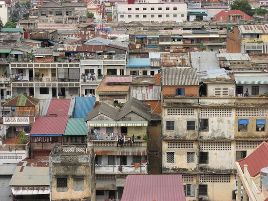 Blick auf einen Stadtteil von Phnom Penh