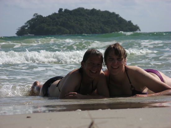 Wir zwei am Otres Beach