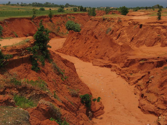 Unterwegs zu den Yellow Sand Dunes sahen wir dieses ausgetrocknete Flussbett (mal wieder ein schoenes Fotomotiv fuer Manu)