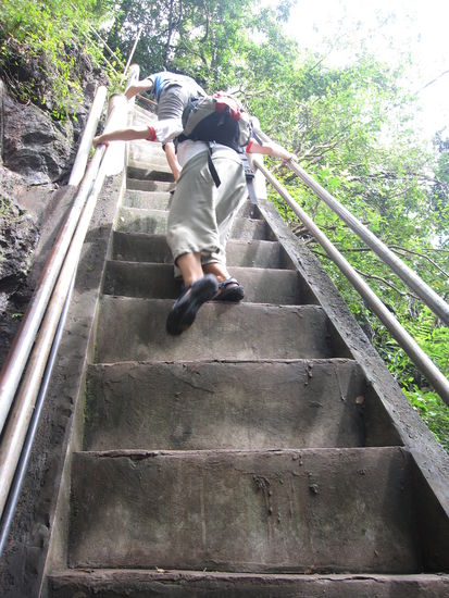 die Stufen waren zum Teil sehr schmal