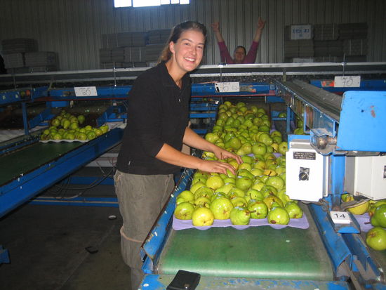 Ich beim Packen, man sieht an meinem daemlichen Grinsen wie verrueckt ich schon geworden bin 