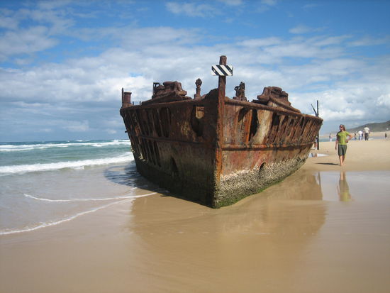 das beruehmte Wrack von Fraser Island