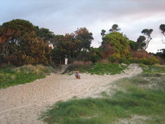 gleich da an der Treppe war unser Stellplatz