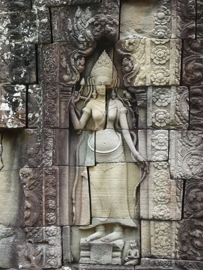 Eine der Figuren in einer Tempelwand