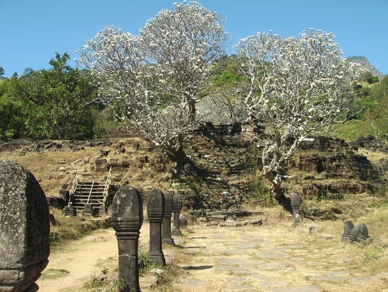 Wat Phou, Aufgang zum Tempel