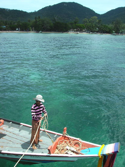 Ankunft am Tauchboot