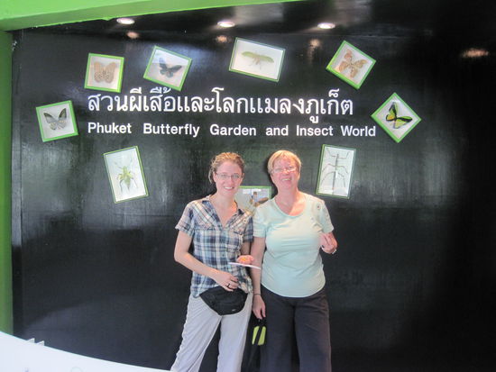 Am Eingang vom Butterfly Garden