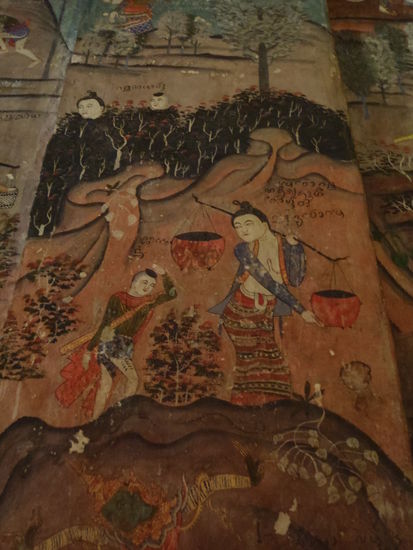 Wandmalerei im Wat Phumin (aus dem 16. Jhr.)