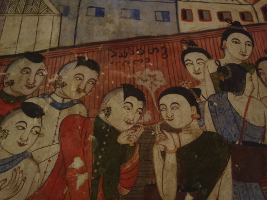 Detailszene der Wandmalereien (Wat Phumin, 16. Jhr.)