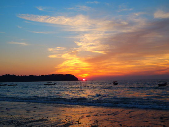 Sonnenuntergang mit Wolken ist besonders schön...