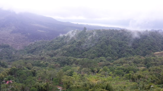 Blick auf den Vulkan GUNUNG BATUR  und rechts der See.