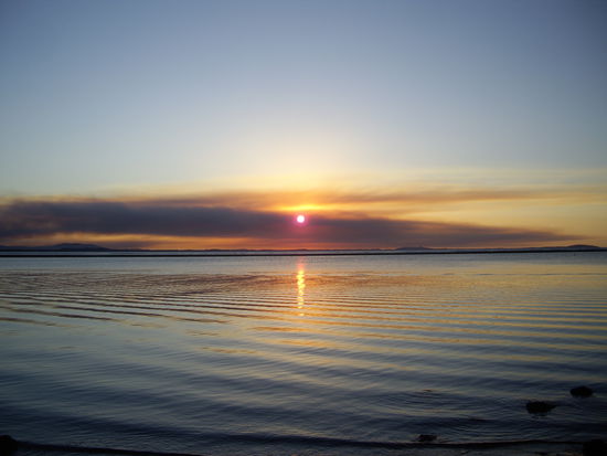 Sonnenuntergang am Campingplatz in Town of 1770
