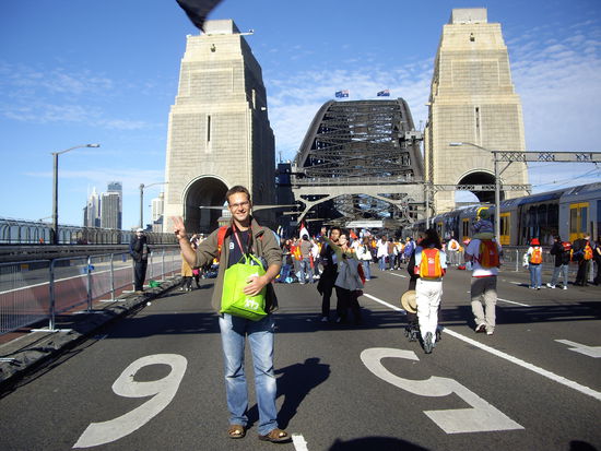 gleich gehts mit der Masse auf die Bruecke
