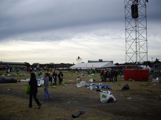 So sahs am naechsten Tag nach der Messe in meinem Abteil aus!