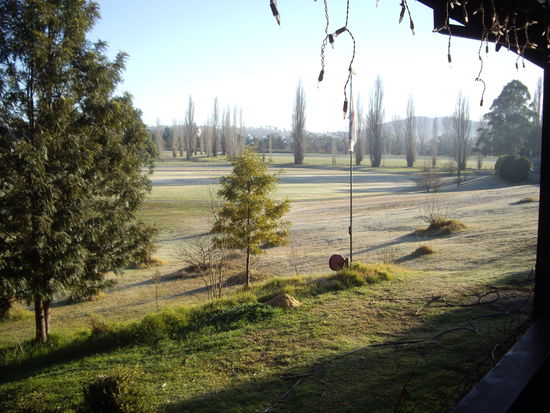 Morgendlicher Ausblick vom Hostel in Bega, ist auch so kalt wies scheint!