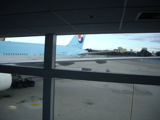 Ja s' Flugzeug vor dem abfliegen