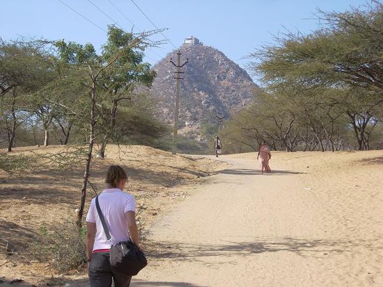 in Pushkar auf dem Weg zum Savitri Tempel.