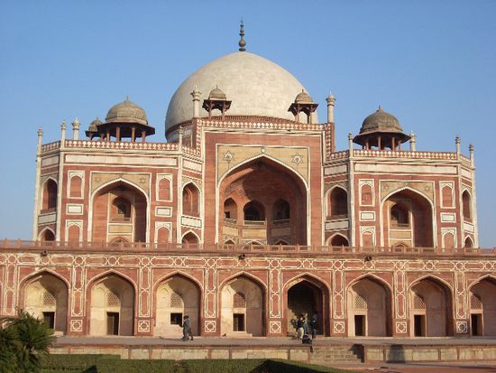 Humayuns Gruft in Delhi, der aeltere aber kleinere Bruder des Taj Mahal
