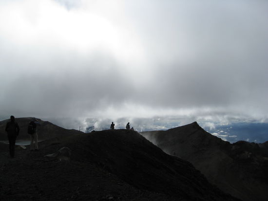 Hier oben blaest der Wind
