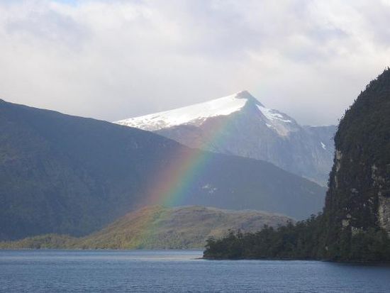 Als sich die Sonne endlich mal kurz zeigte, gabs auch einen Regenbogen