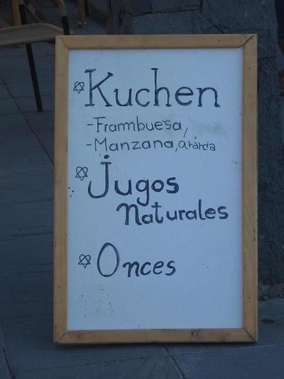 wie man merkt befinden wir uns noch immer im deutschen Zentrum Chiles...