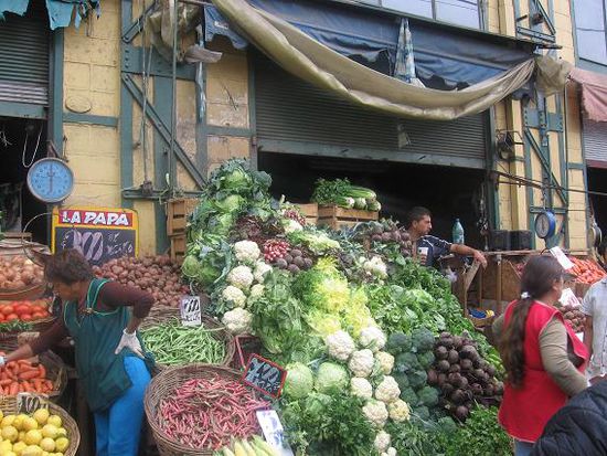 Marktstand am mercado central