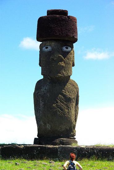 Der einzige Moai mit Augen