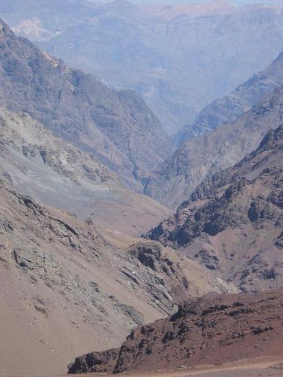 Blick vom Christo Redentor Richtung Chile