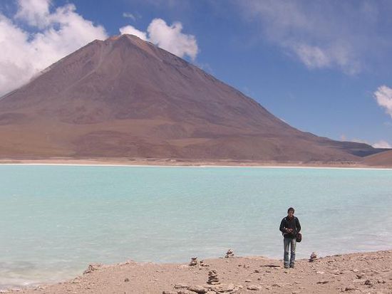 Mathias, Laguna Verde und Vulkan Lincancábur