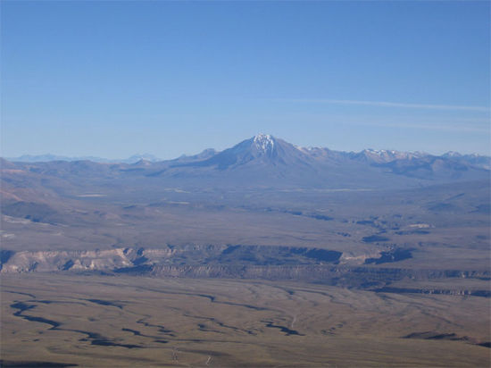 Aussicht beim Fruehstueck nach Peru