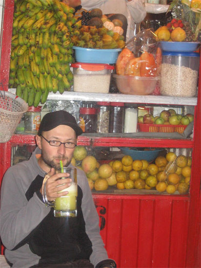 Die Fruchtsaftstaende am Eingang vom Mercado Lanza sind spitzenklasse!