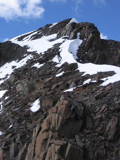 Markus auf dem Weg zum Gipfel