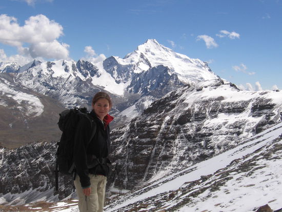 Da hinten ist der Huayna Potosi, da wollen wir rauf!