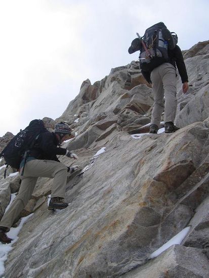 Kletterei zum Campo Alto