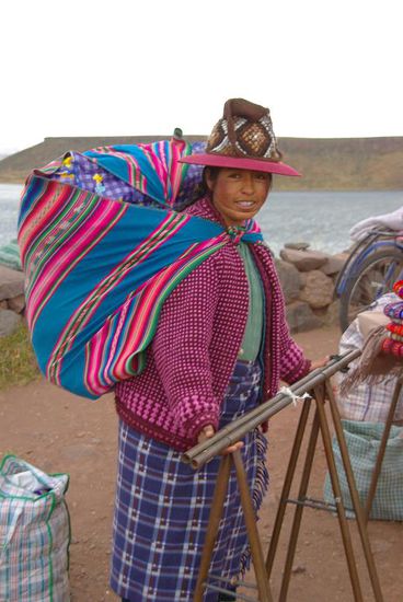 Eine Souvenirverkaeuferin