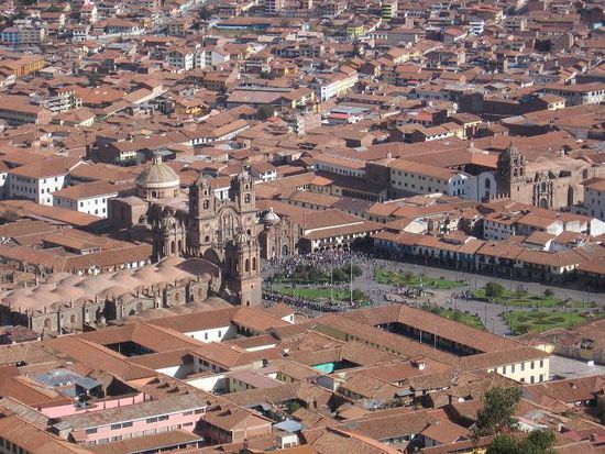 Blick auf die Plaza de Armas