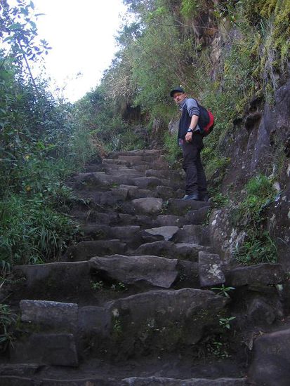 Nochmal 1000 Stufen auf den Huayna Picchu. Insgesamt sind wir an dem Tag geschatzte 5000 Stufen rauf und runter gestiegen.