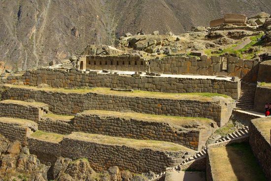 Der heilige Bezirk, ganz oben sollte der Sonnentempel stehen