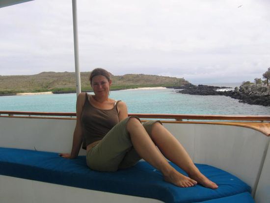 Aber auch hinten am Boot gab es Platz zum Relaxen