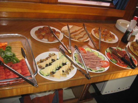 Das Essen war einfach genial. So sieht das Frühstücksbuffet aus...