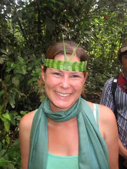 ...und für Julia gabs eine aus Blättern gemachte Krone