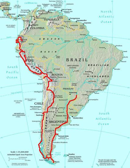 Hier seht ihr unsere ungefähre Reiseroute, da kamen schon ein paar Kilometer zusammen. Die Karte dazu fanden wir bei Map of the World von Tourizm Maps