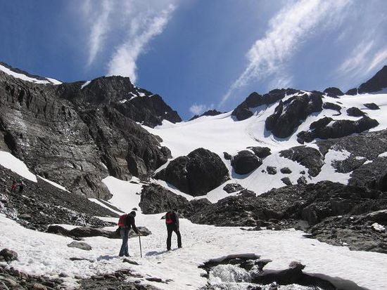 Aufstieg zum Glaciar Martial