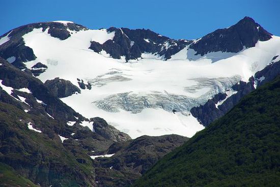 Der Gletscher von etwas weiter unten