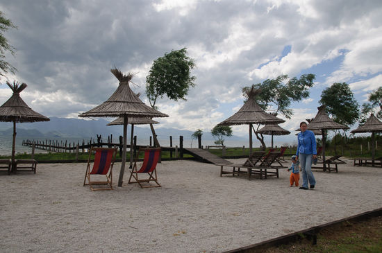 Ankunft im Lake Shkodra Ressort