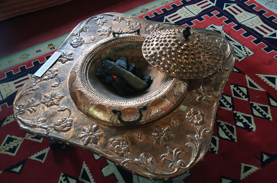 Und einer Feuerstelle zum Händewärmen