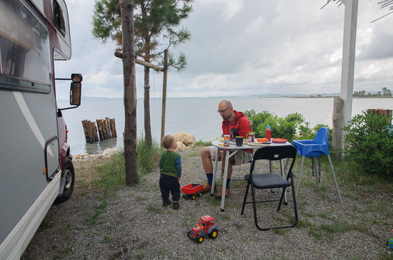 Parken direkt am Meer