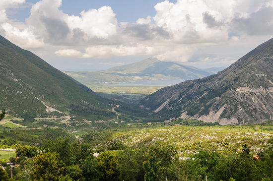Blick zurück auf die Küste von Vlore