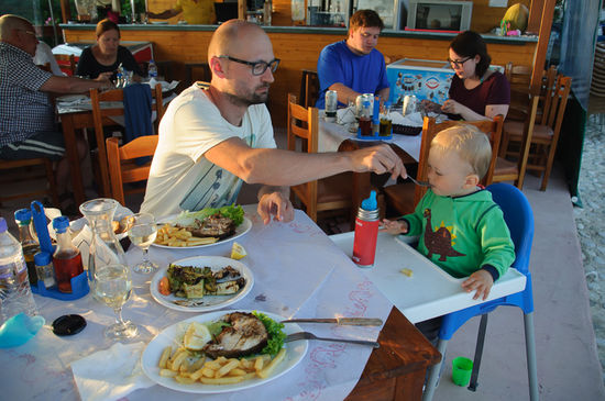 Und hier wird er verspeist 